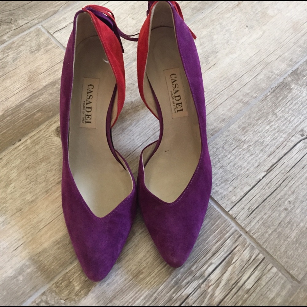 Suede to tone heels with French