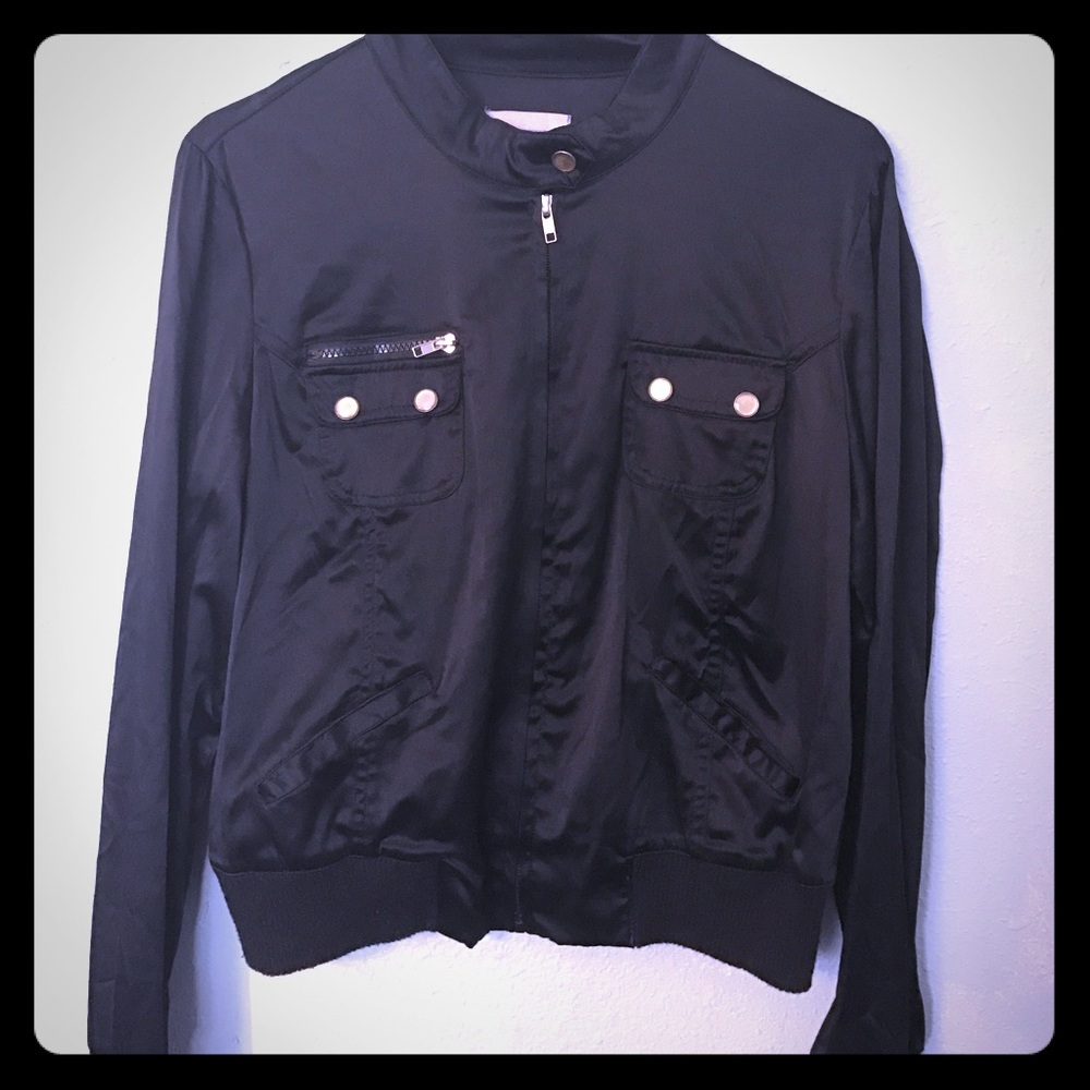 Black Lightweight Zip Up Jacket