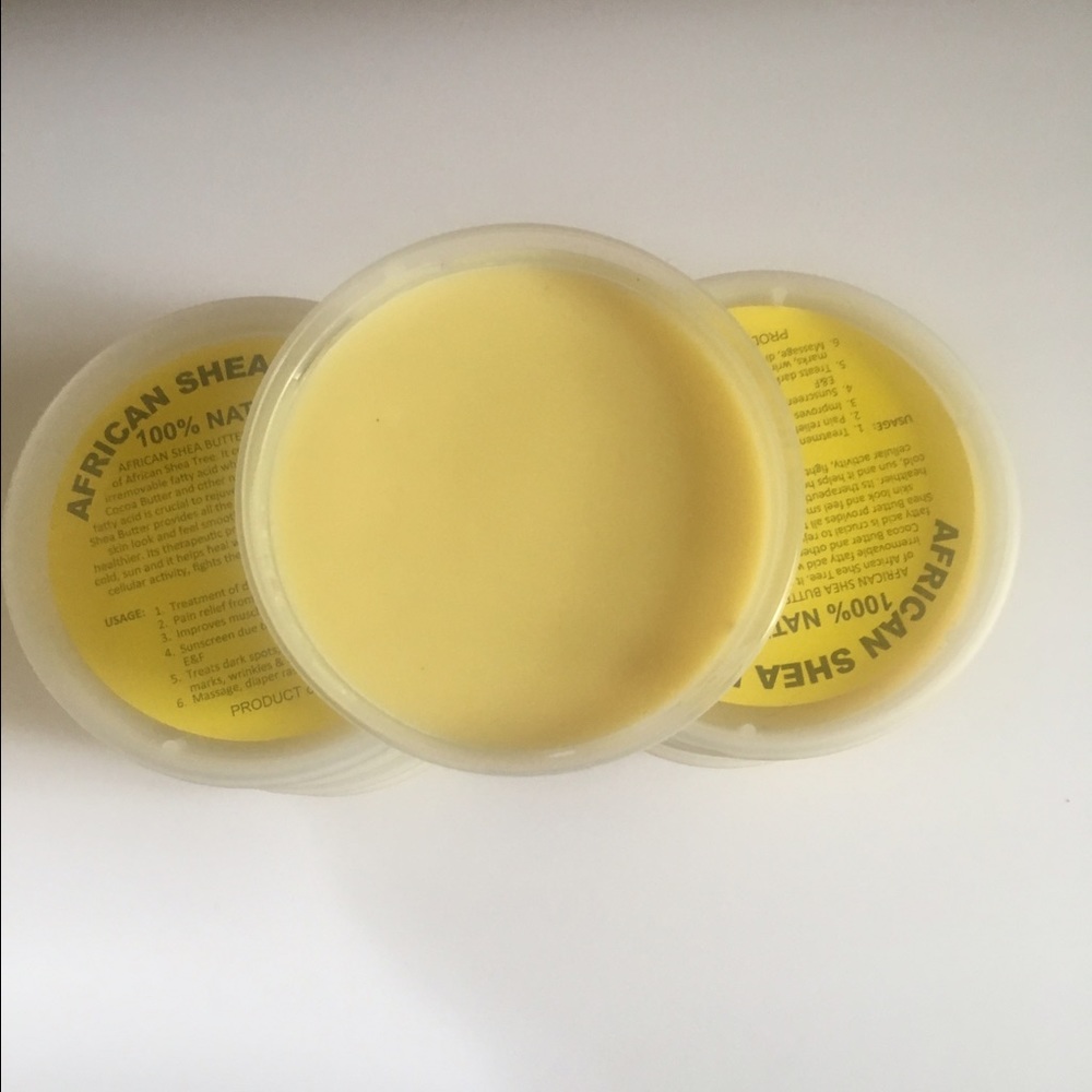 Shea butter mix with natural oils it like butter.