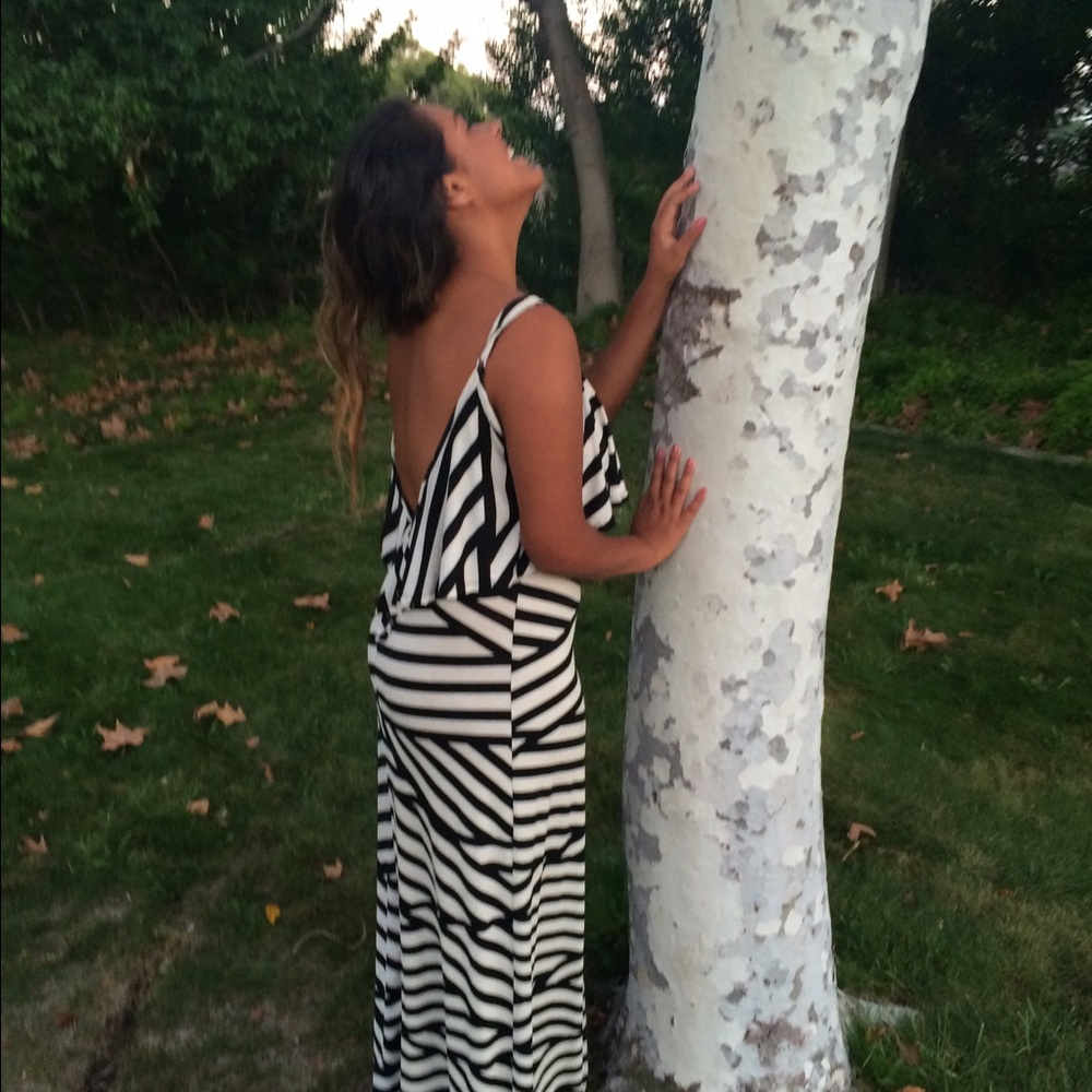 Open back maxi dress
