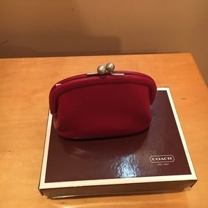 Coach leather coin purse
