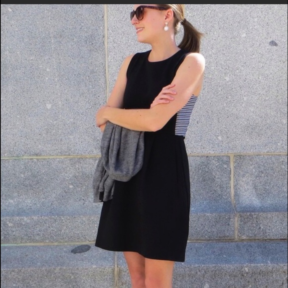 Madewell chic black and white dress