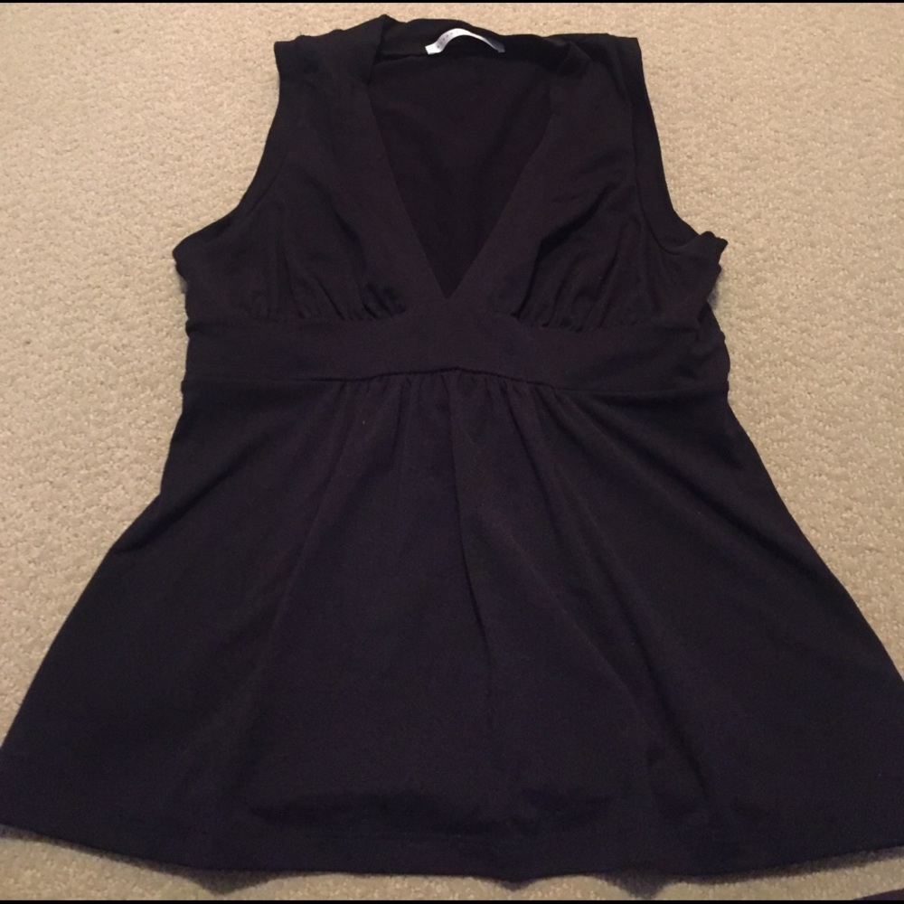 Susanna Monaco black v-neck tank