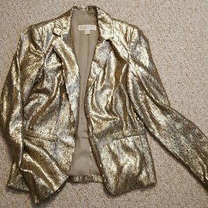 Michael kors gold sequin blazer
