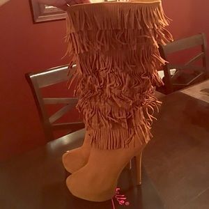 Fringe Knee High Boots!