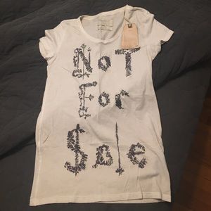 All Saints "not for sale" t-shirt NWT
