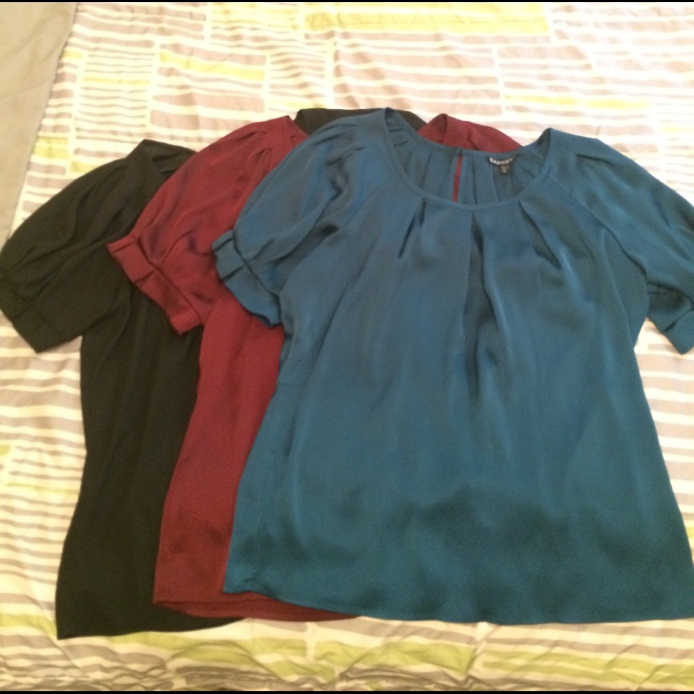 (3) Express silk blouses - Size M!!
