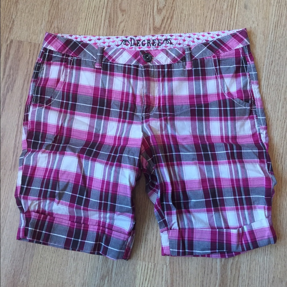 Decree Juniors Plaid Bermuda Shorts