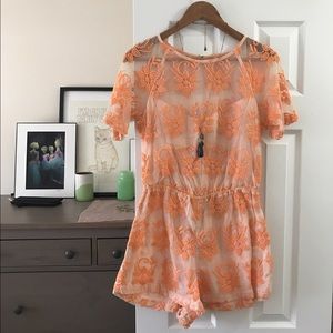 Asos Floral Embroidered romper