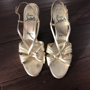 Christian Louboutin Metallic Gold Heels