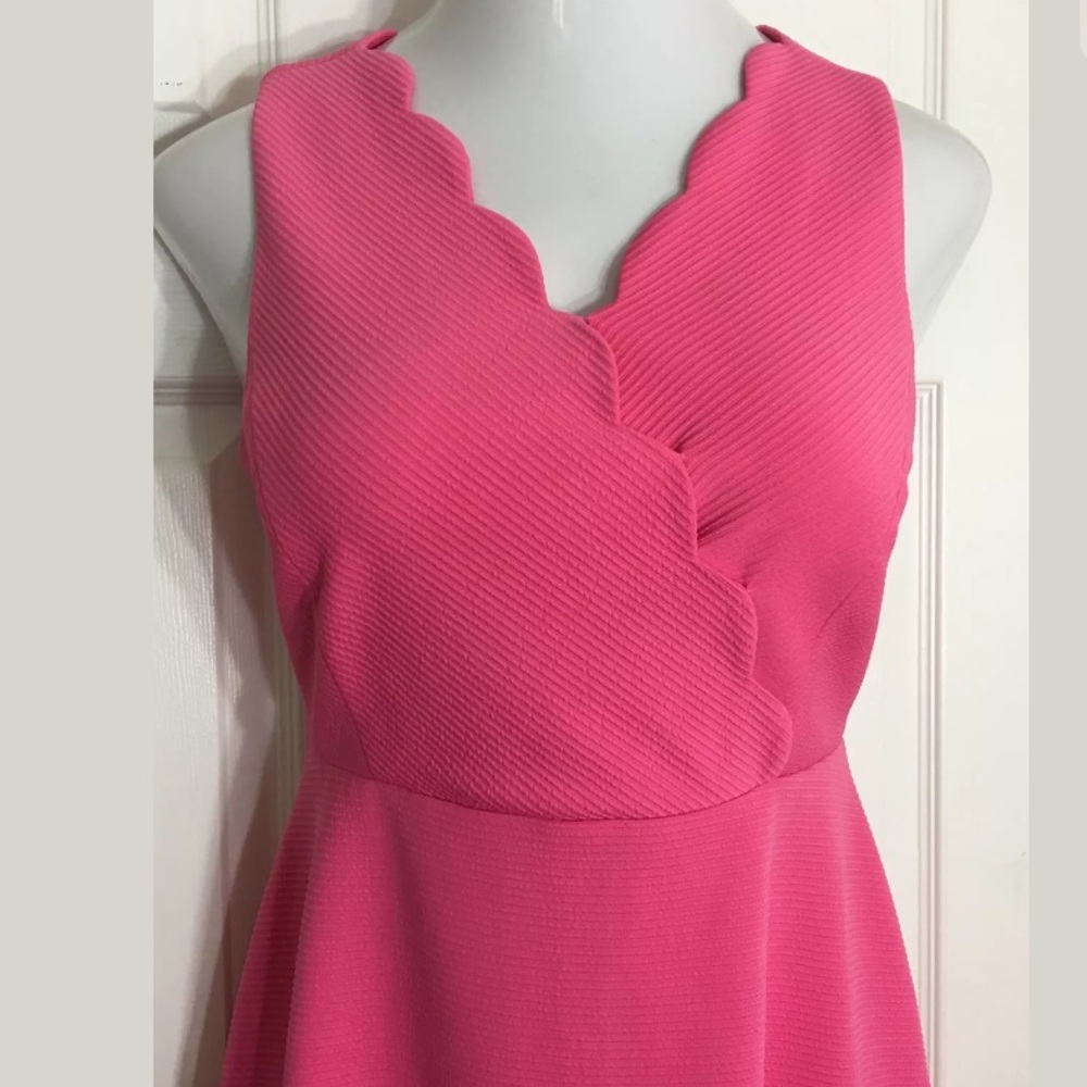 Elle Fandango Pink Textured Fit 'n Flare Dress - Picture 3 of 6