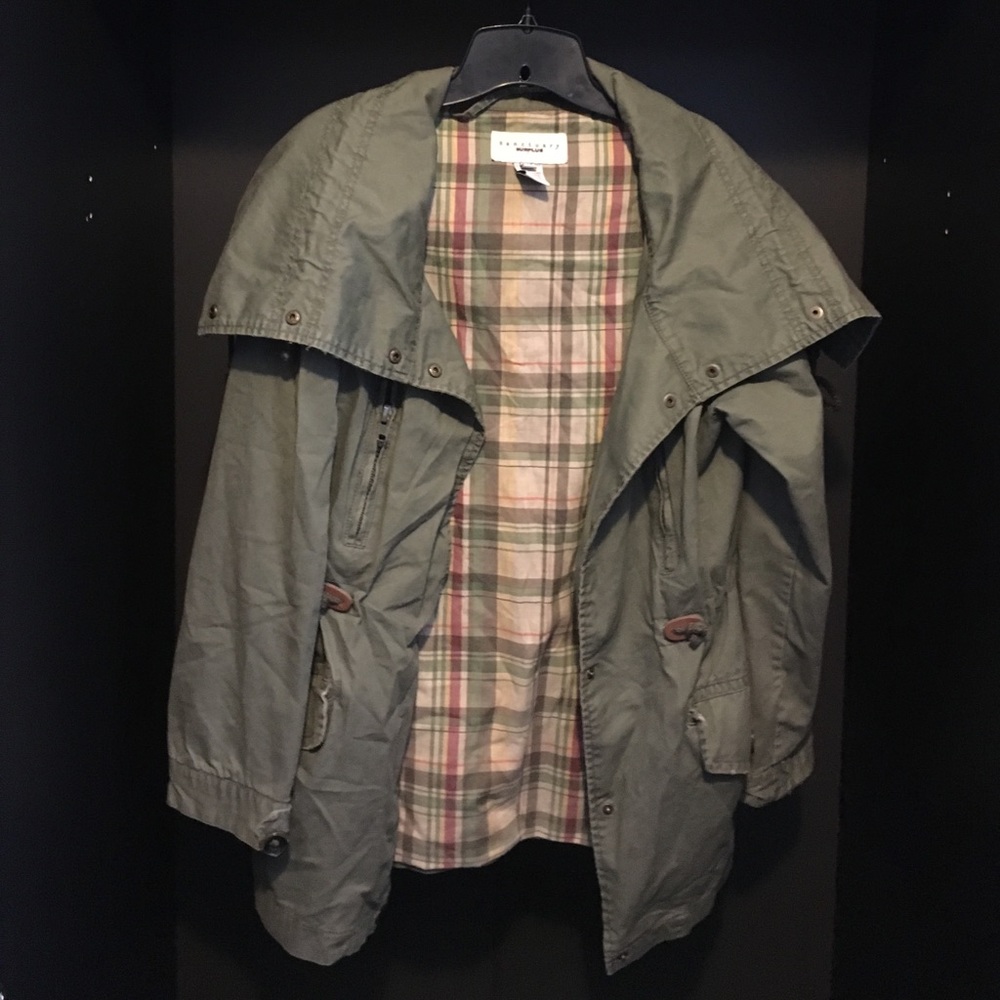 Green trench coat