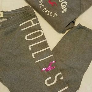 Gray Hollister sweatpants size M
