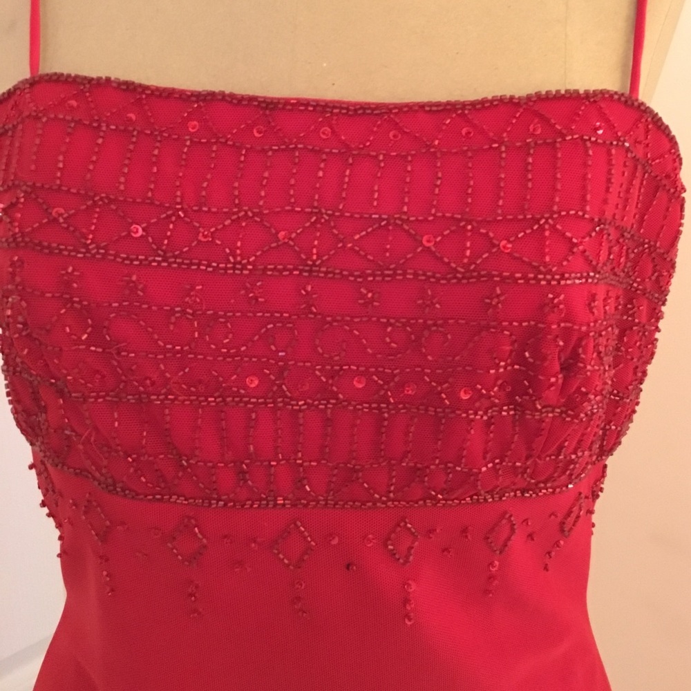 Gown with beading