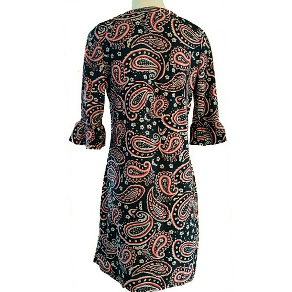 Anthropologie Dresses Paisley Aryeh Red Black Small Shift Dress