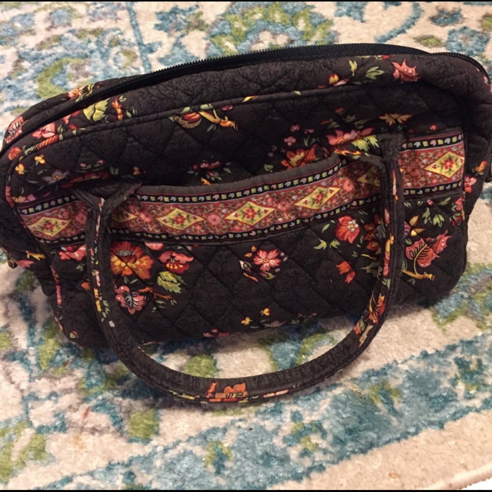 small black and pink Vera Bradley handbag
