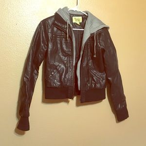 Black leather jacket