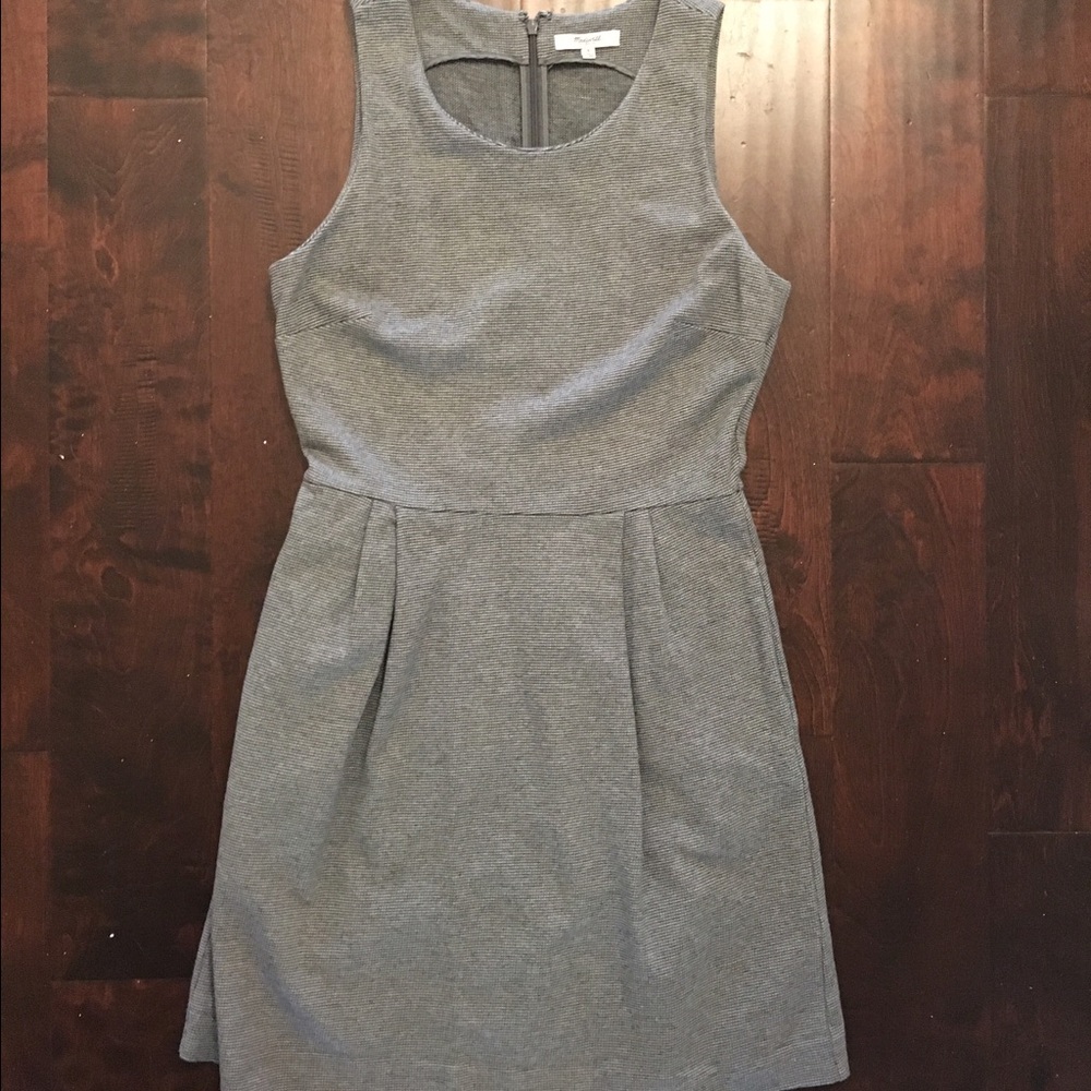 Grey striped sleeveless Madewell dress