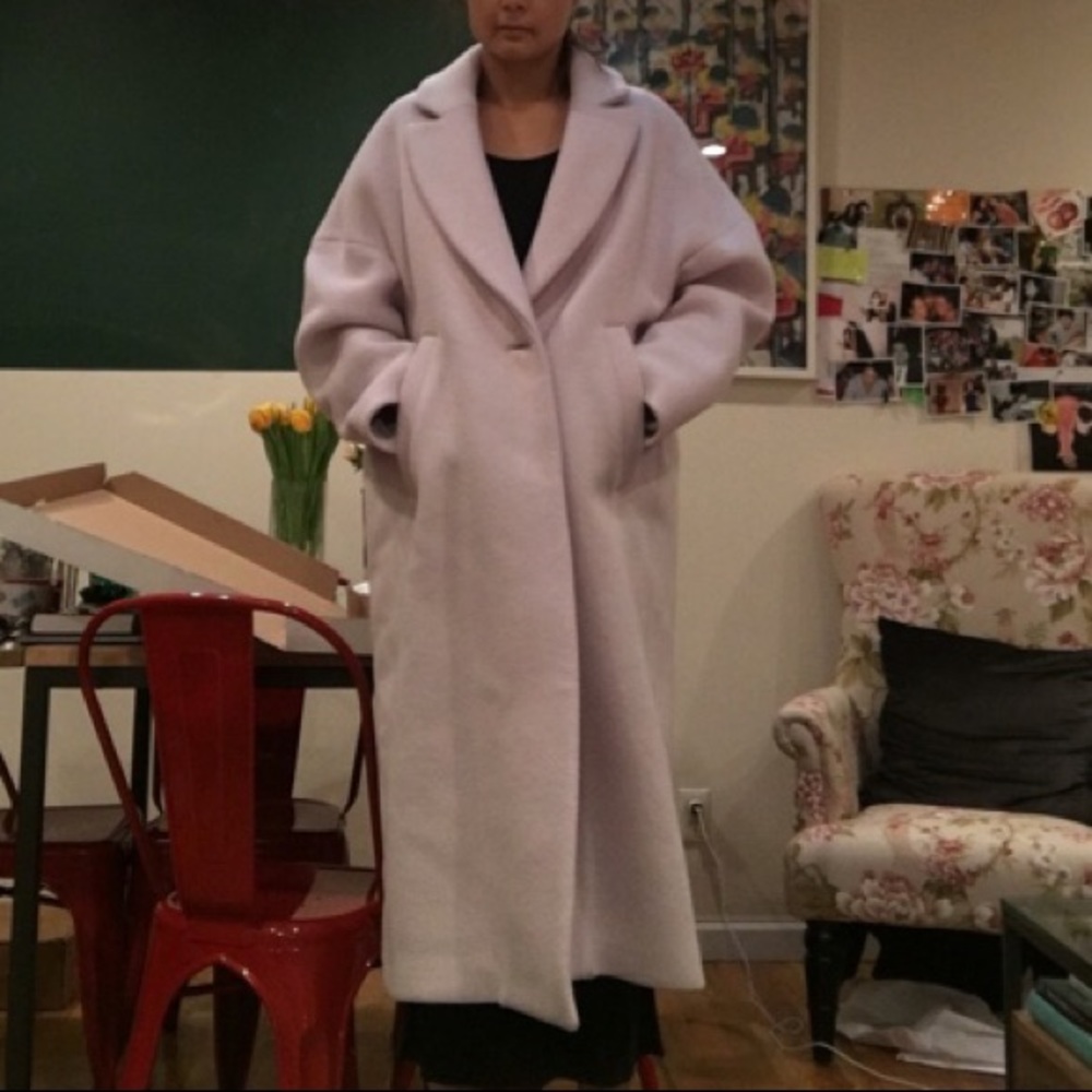 ENFOLD NWT lavender grey oversized wool coat
