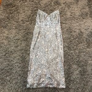 Silver Sequin Nasty Gal dress