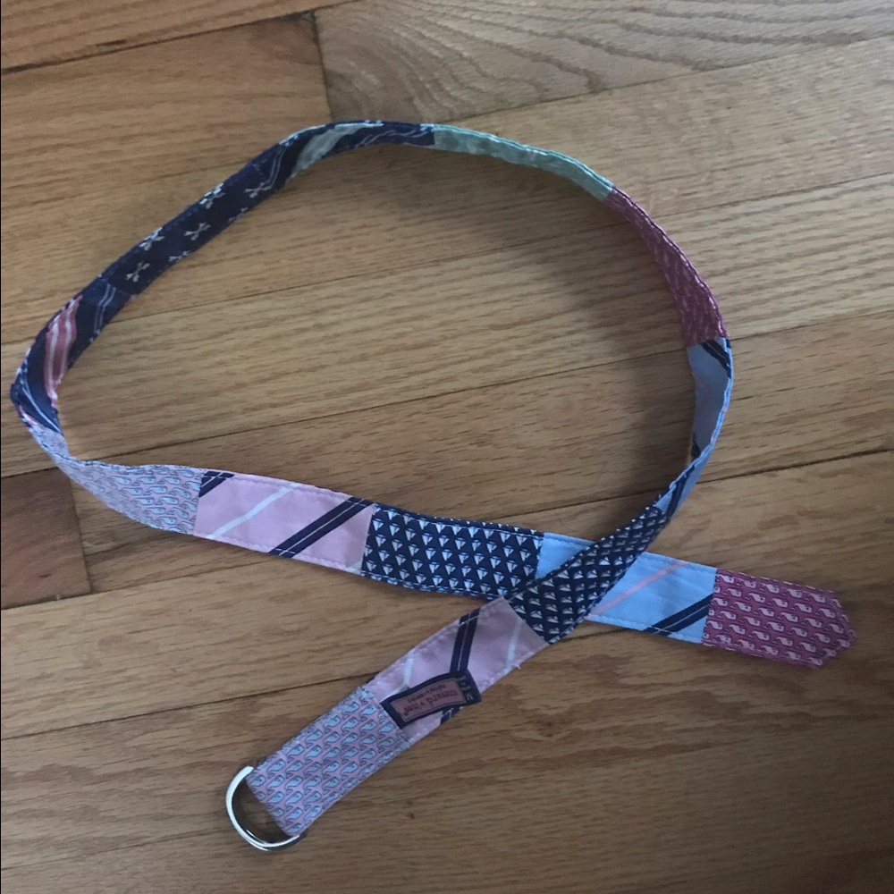 Vineyard Vines silk patchwork belt