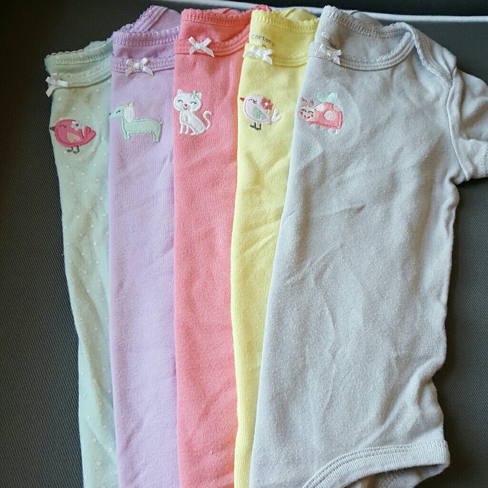 🚫SOLD🚫 Carter's girl onsies (9 months)