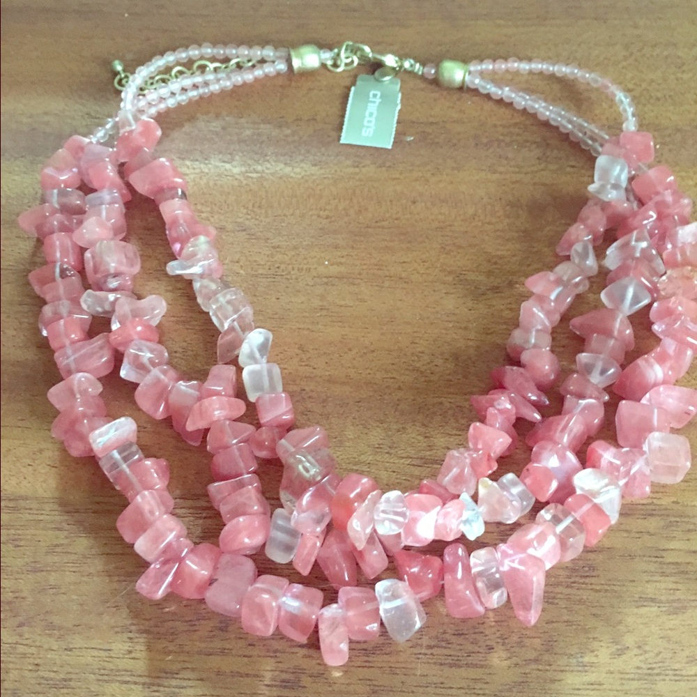 Chico's Ruby stone necklace