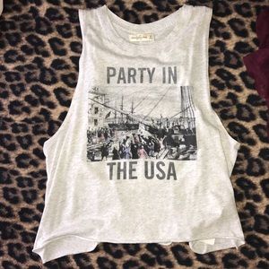 A&F open back tank