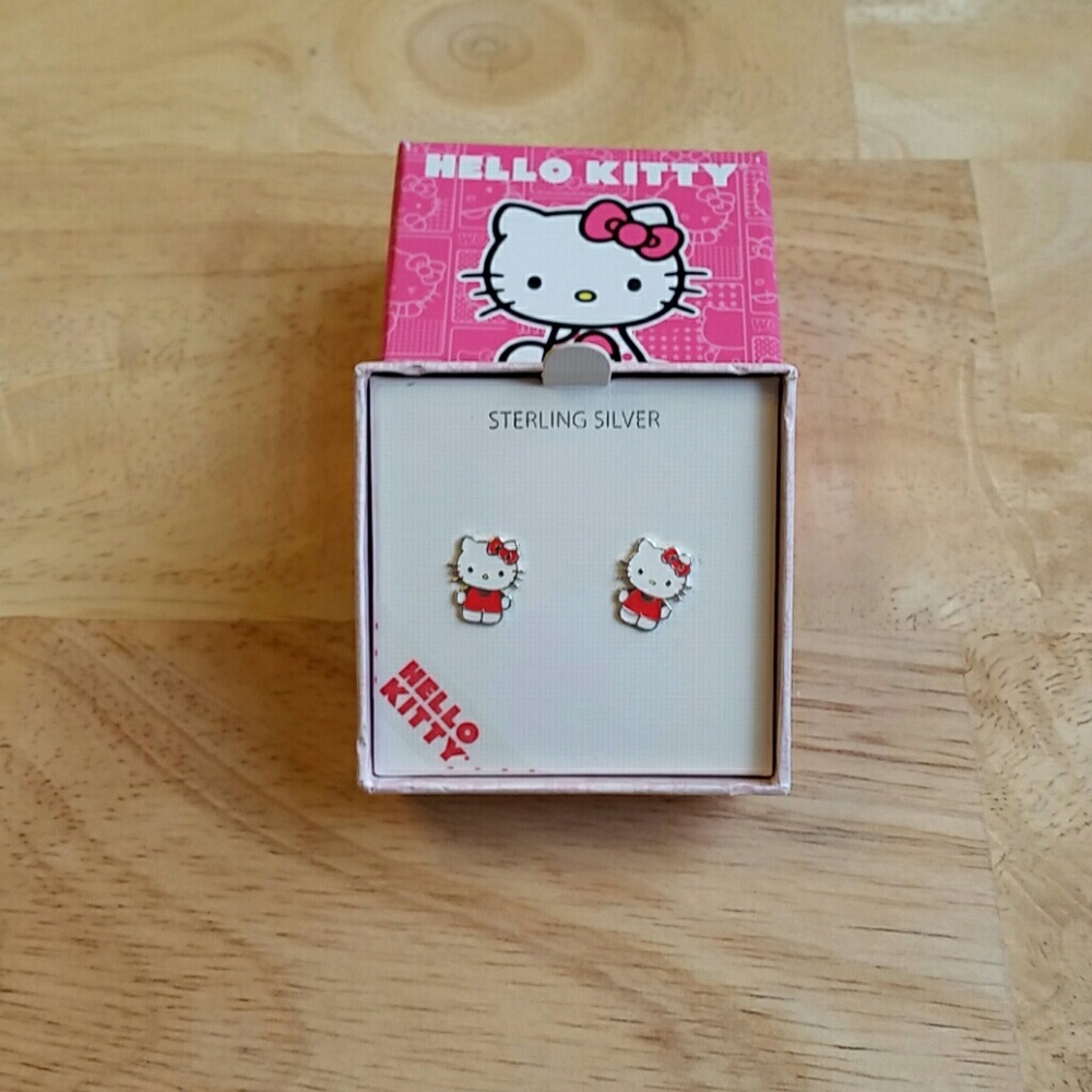 Hello Kitty sterling silver earrings