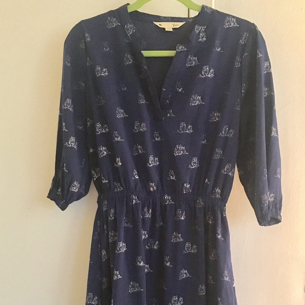 Yumi Dress in Twin Owl Print