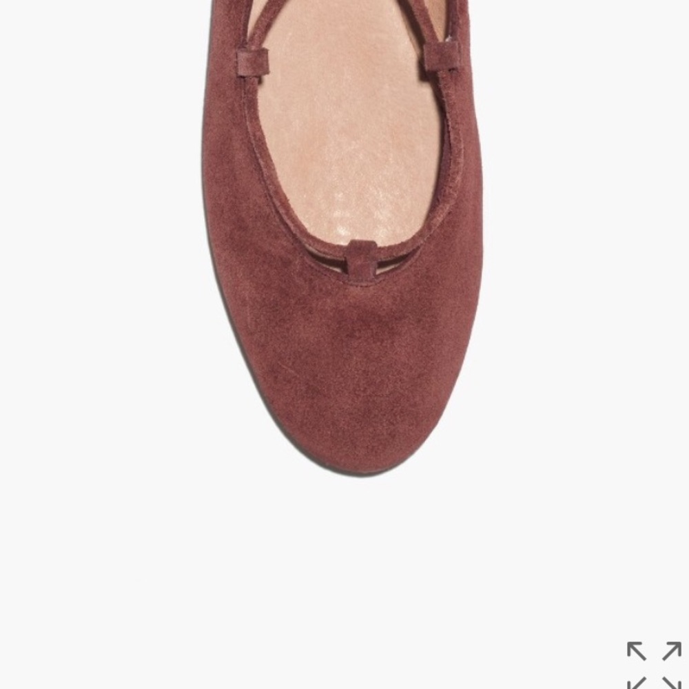 NWB Madewell tassel lace up suede round toe flats - Picture 3 of 4