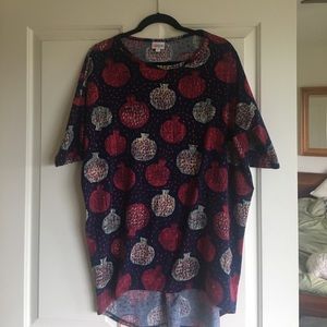 Lularoe Irma Pomegranate top