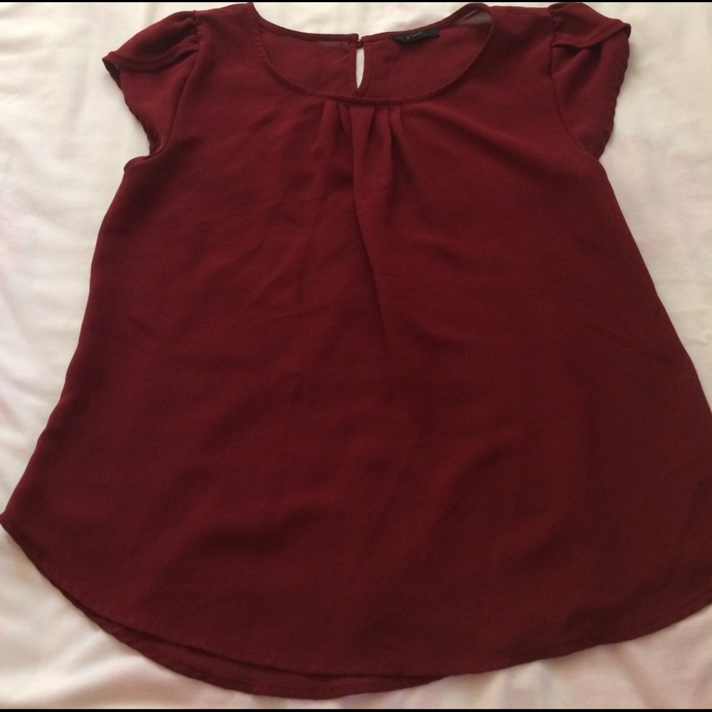Burgundy blouse