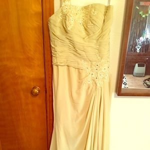 Gold two toned mother of the bride dress