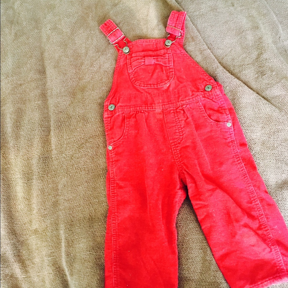 Baby girl overalls w/ glitter and bows