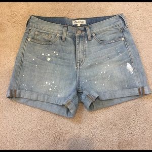 Madewell paint splattered shorts size 27