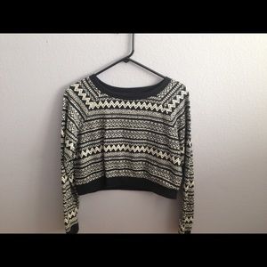 Cropped Aztec sweater