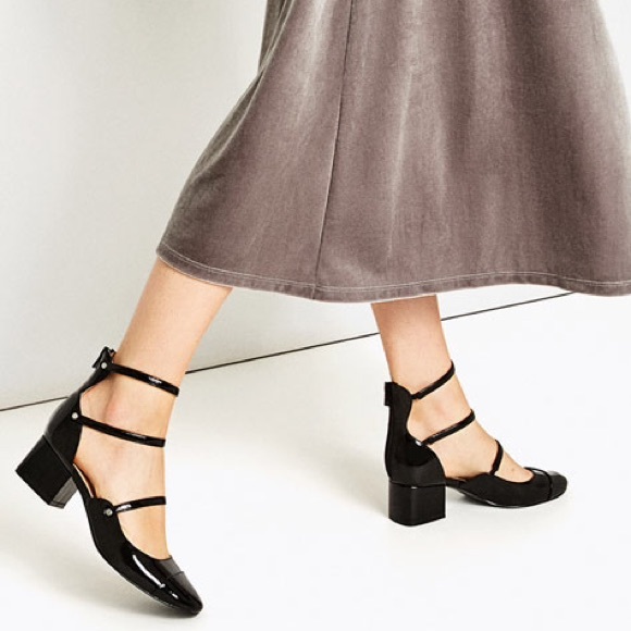 zara strappy shoes