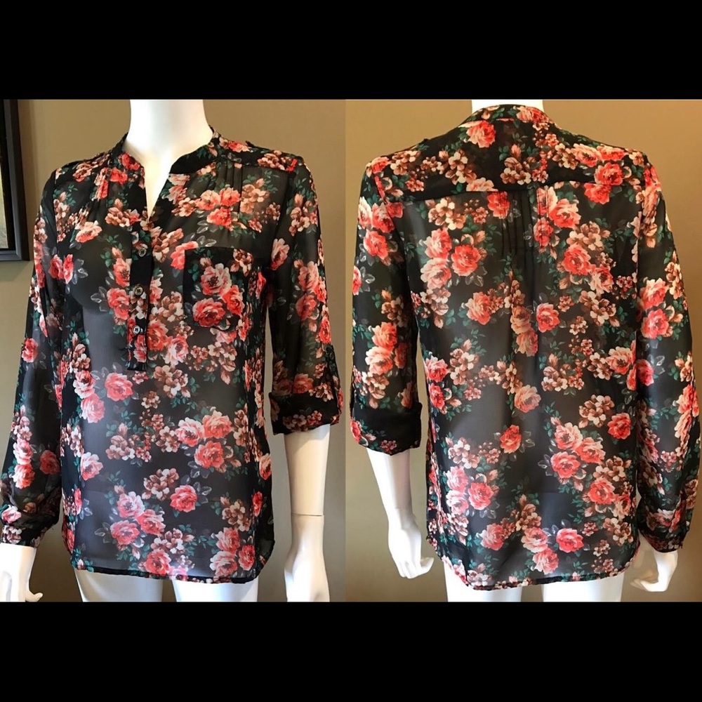 Alice Blue - Lucio Henley Blouse (tabbed sleeves)