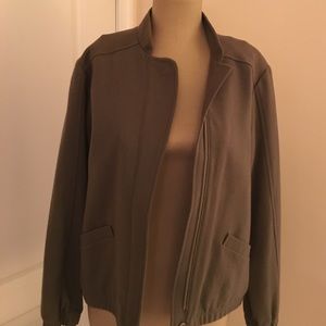 Vintage Wool Coat in Olive/army green