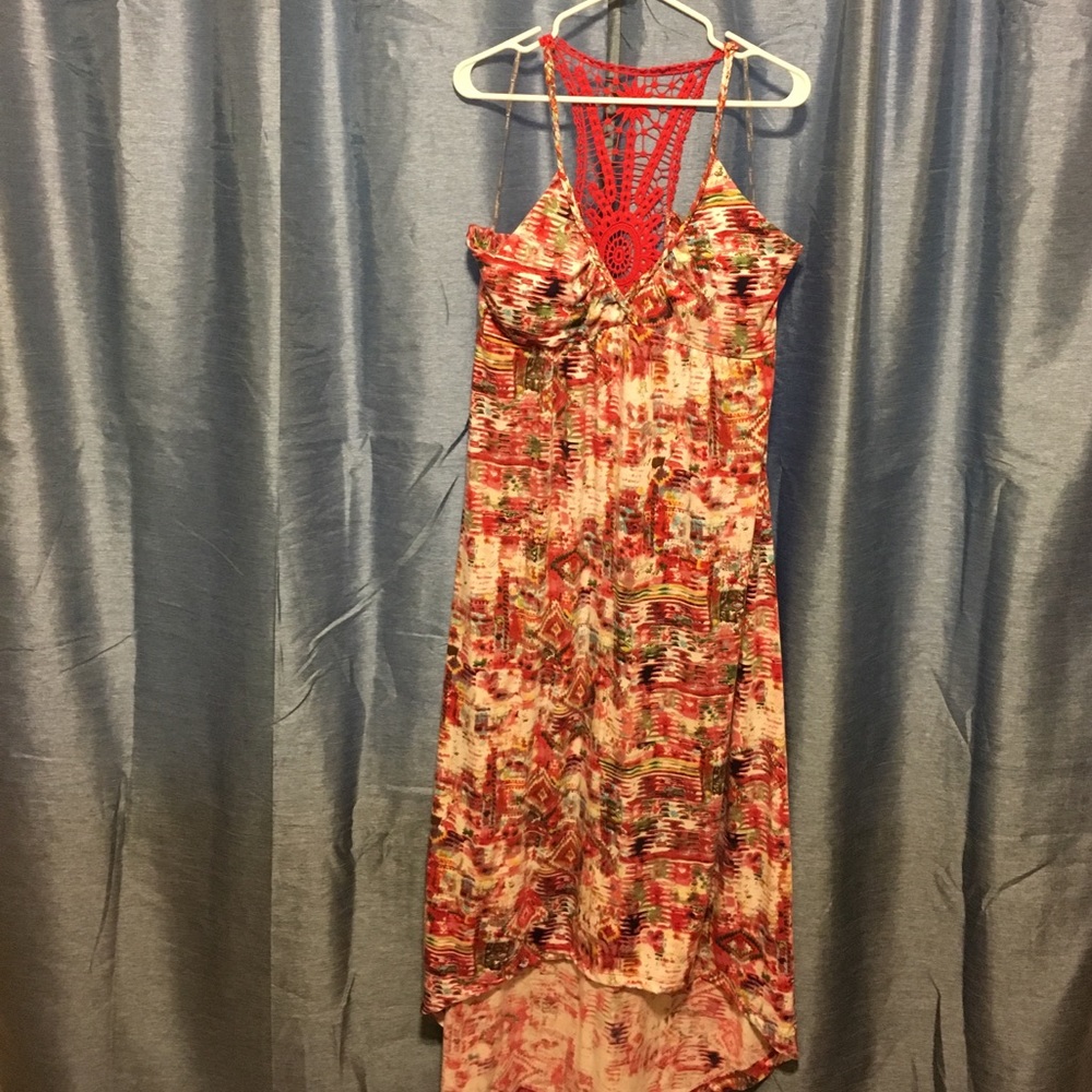 Fun Printed Summer Hi-Lo Dress