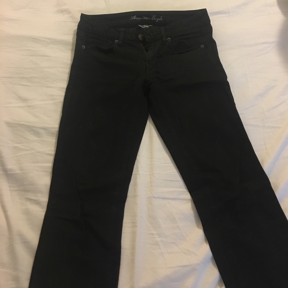 American Eagle Stretch Black Skinny Jeans 4 Short