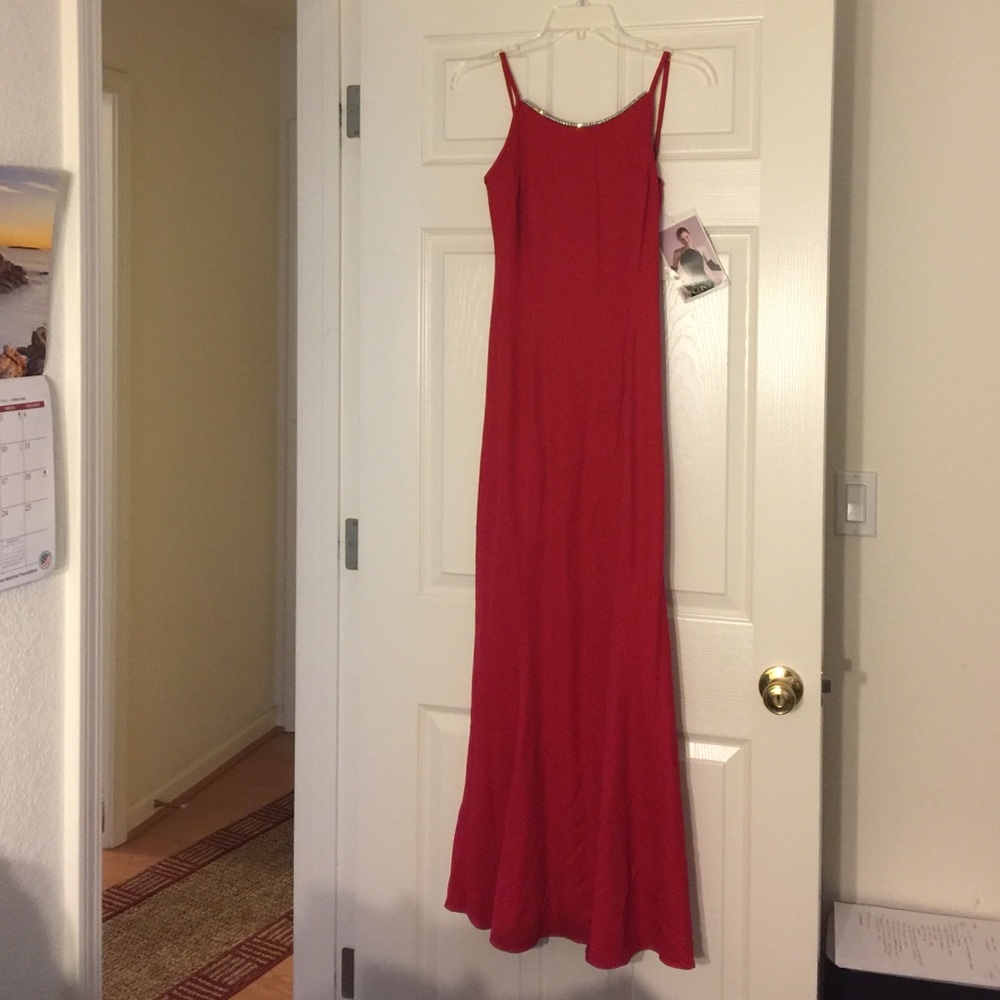 Long red Jessica McClintock dress