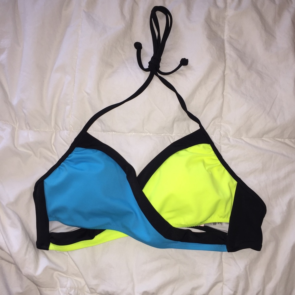 Victorias Secret Neon Body Wrap Swim Top
