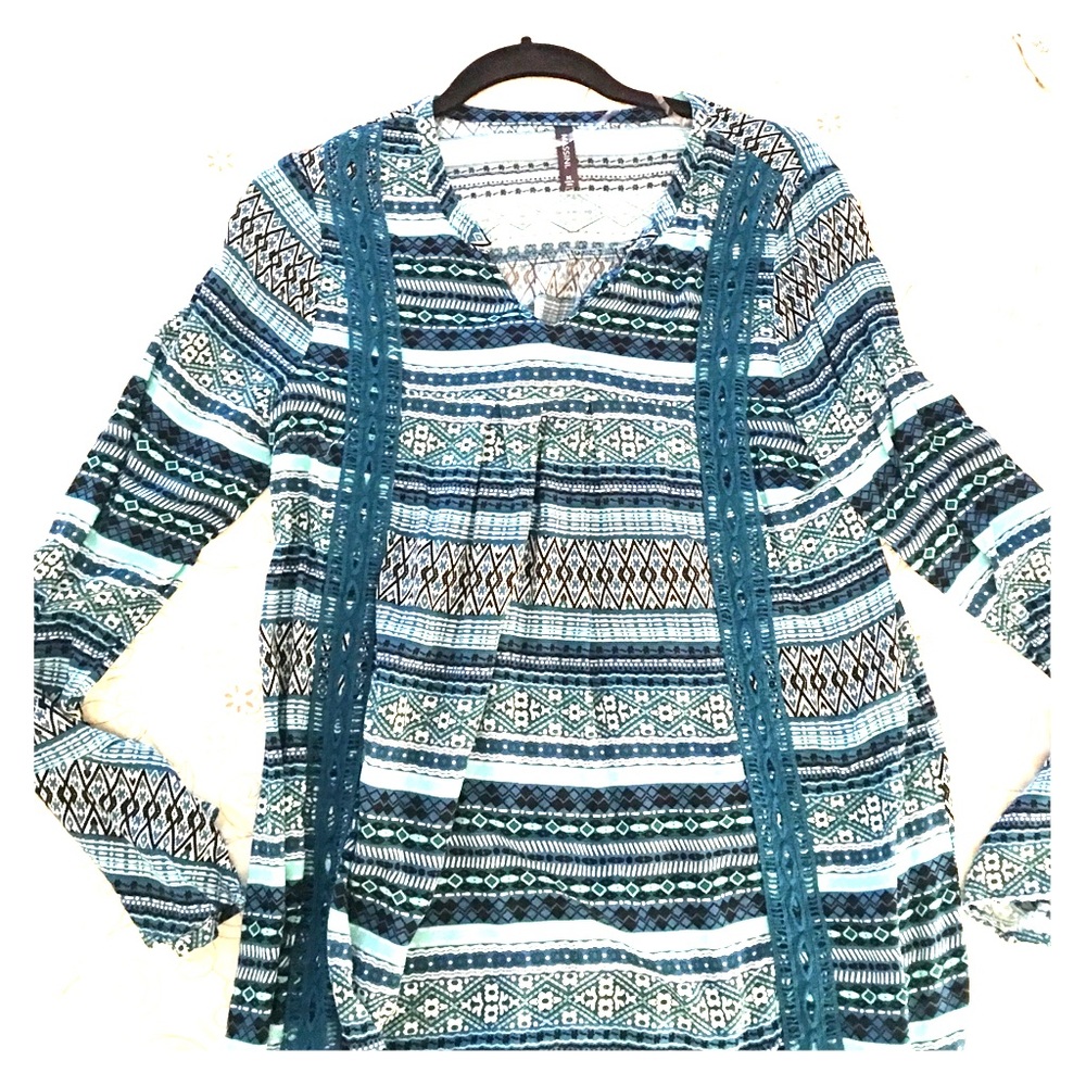 Women's blue striped blouse
