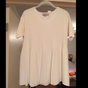 Creme Ann Taylor LOFT Blouse Size M