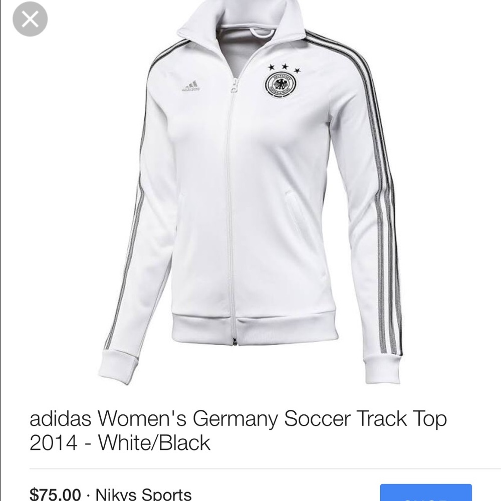 Adidas Women's Soccer Track Jacket Germany Sz L