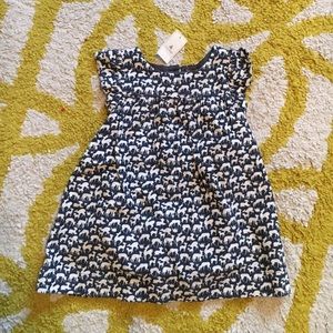 NWT corduroy navy blue dress w/deer print, 12-18m