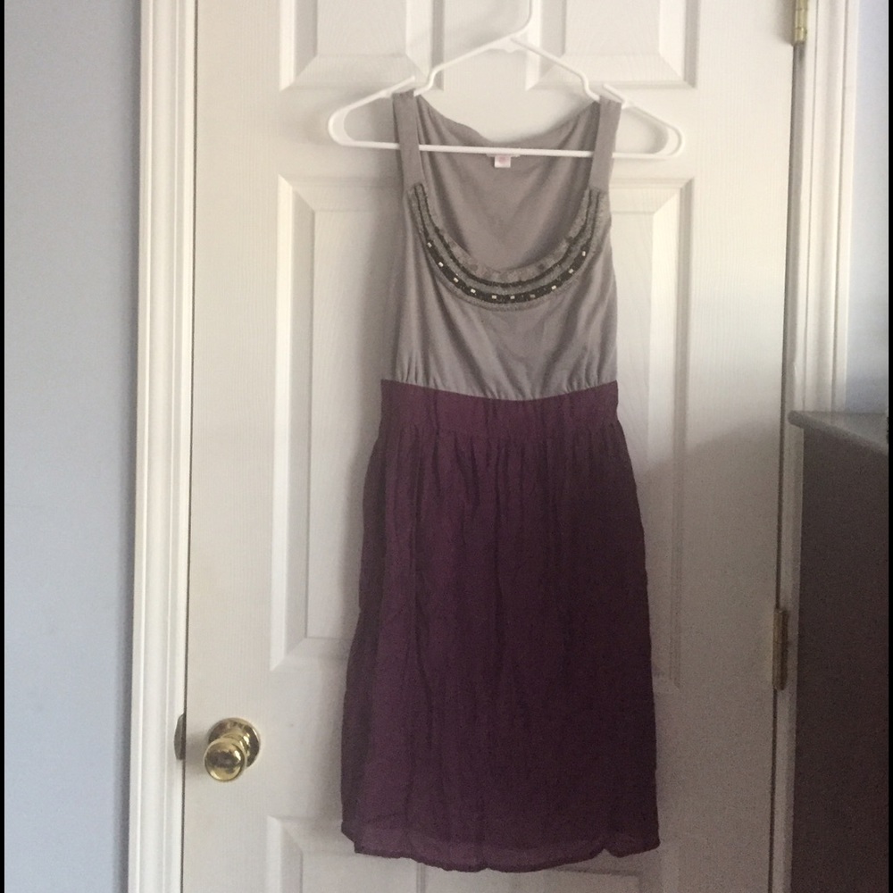 Xhilaration Scoop Neck Dress, w/Boho Bead Detail