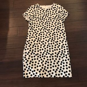J Crew Black and White Polka Dot Dress